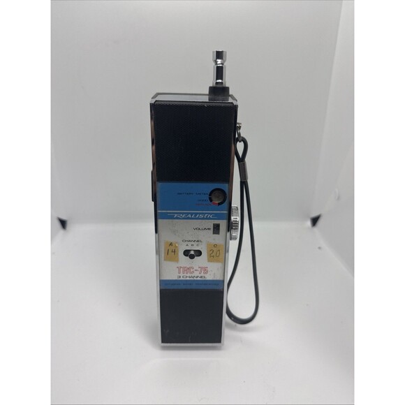 Realistic TRC-75 CB Transceiver 3 Channel Walkie Talkie Radio Vintage - Picture 1 of 5